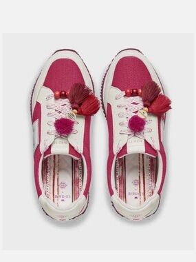 Birdies x21 Seeds limited edition Women's Pink & White Tassel Sneakers